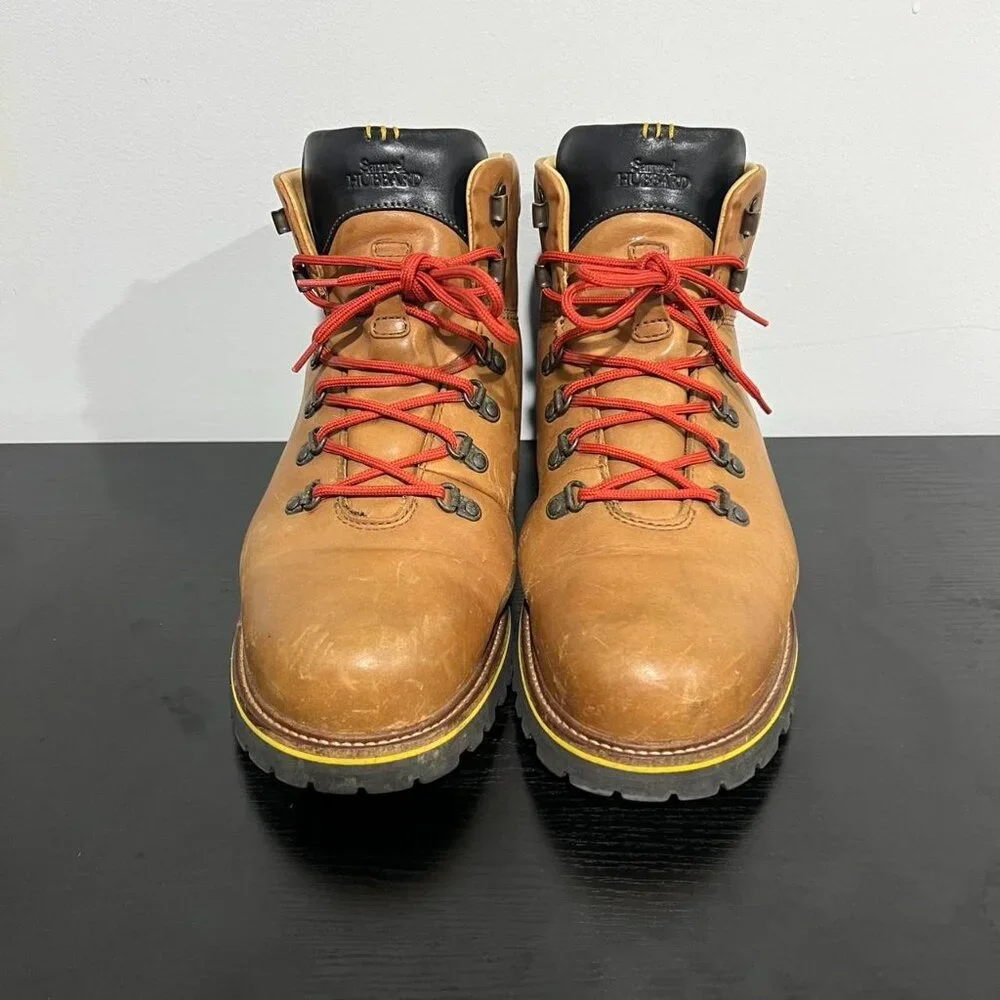 Samuel Hubbard Mt Tam Hiking Boots Mens 11 Brown Leather Vibram M4200-105 - Picture 3 of 8